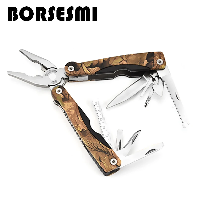 Stainless Steel Pliers Outdoor Camping Tourisms Folding Plier Pocket Multitool