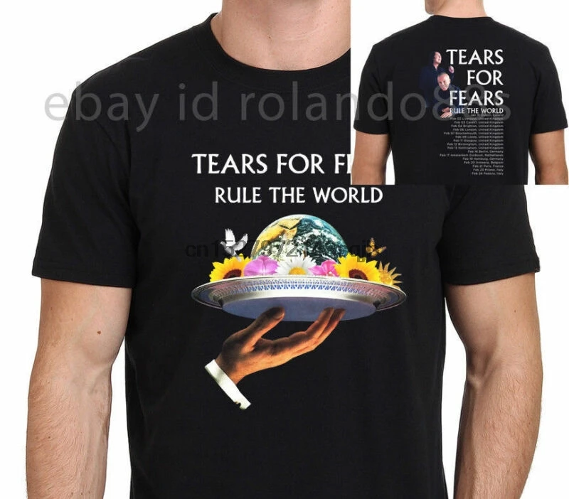 

Limited Tears for Fears Rule The World Tour Date 2019 On Unisex Black T Shirt