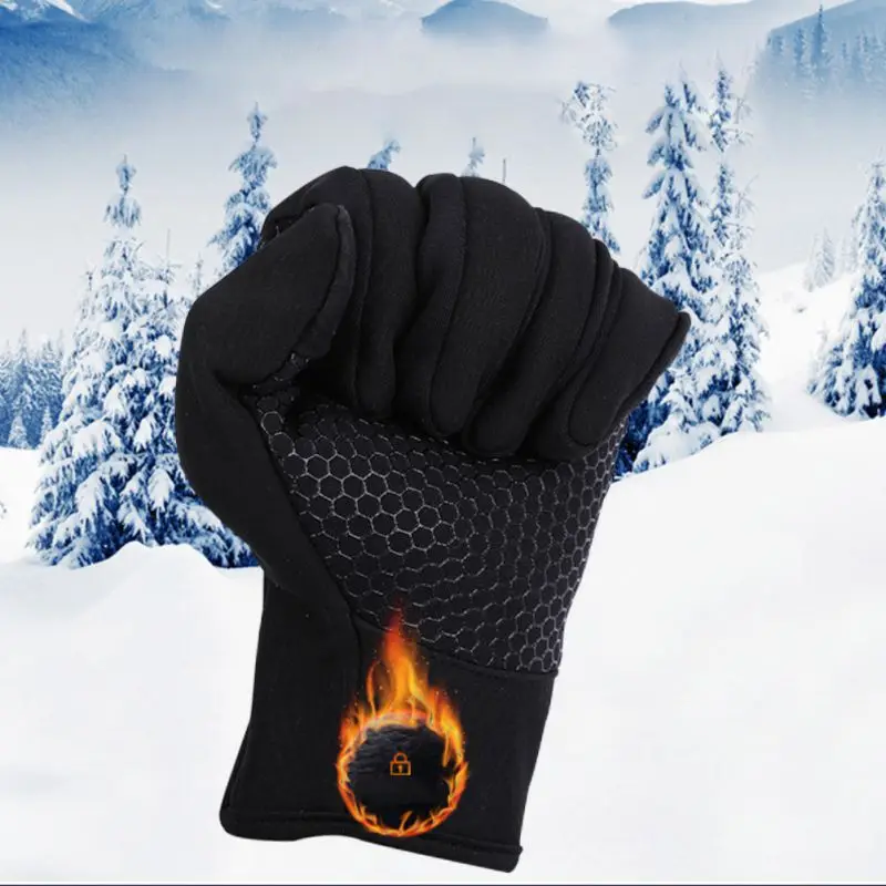 Перчатки для спорта на открытом воздухе, пеших прогулок, зимних велосипедов, велосипедных перчаток для мужчин и женщин, мягкие тёплые перчатки из искусственной кожи