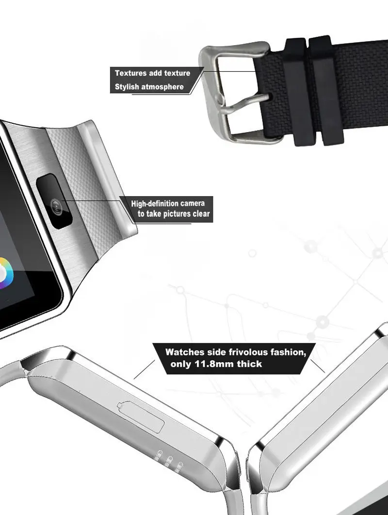 Bgreen dz09 bluetooth smart watch phone mate спортивные наручные поддержка камеры шагомер gsm sim для