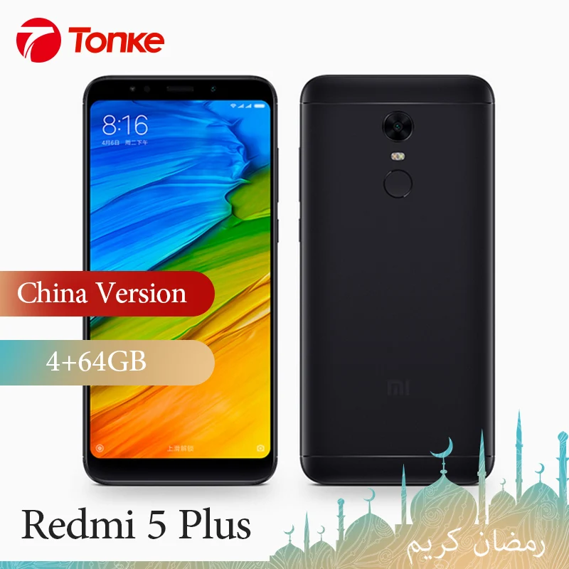 Оригинальный Xiaomi Redmi 5 Plus 4 ГБ ОЗУ 64 Гб ПЗУ 4000 мАч мобильный телефон Snapdragon 625