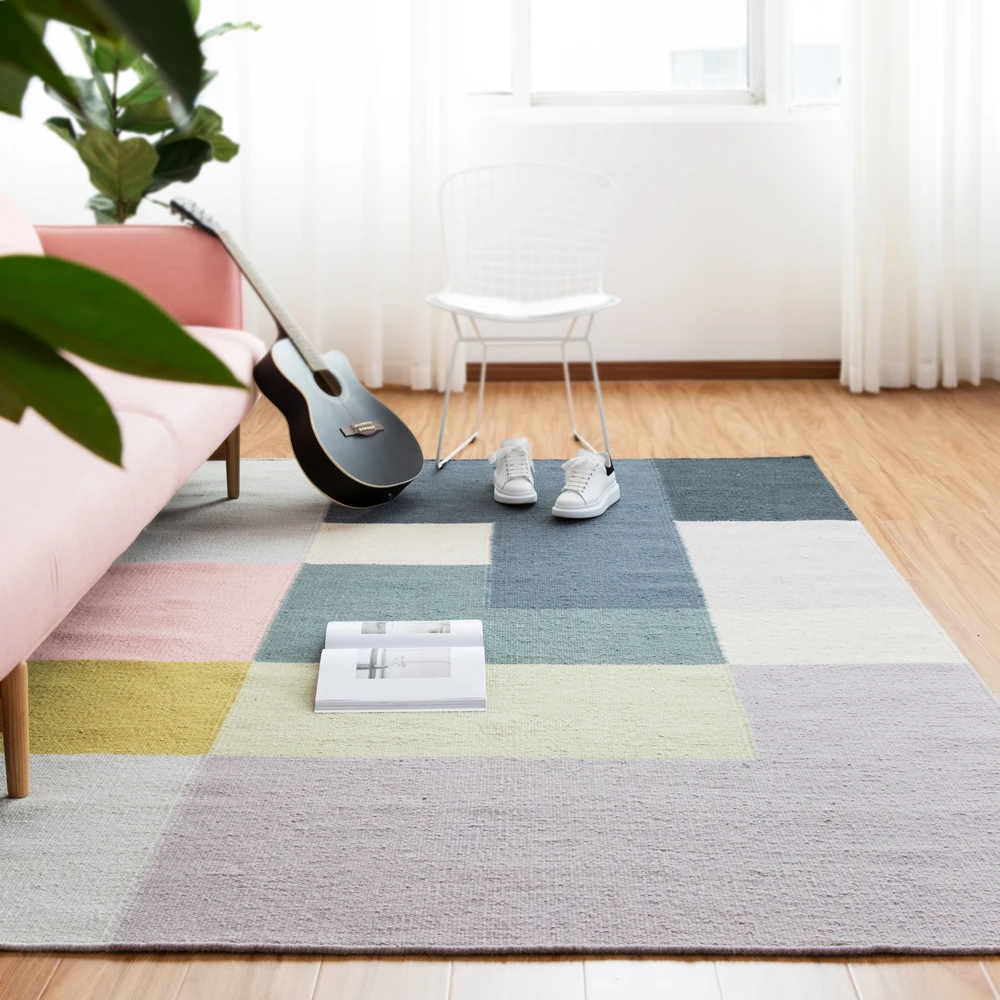 Скандинавский стиль collalily стиль килим ковер ручной работы геометрический Богемия индийский ковер плед полосатый современный розовый дизайн