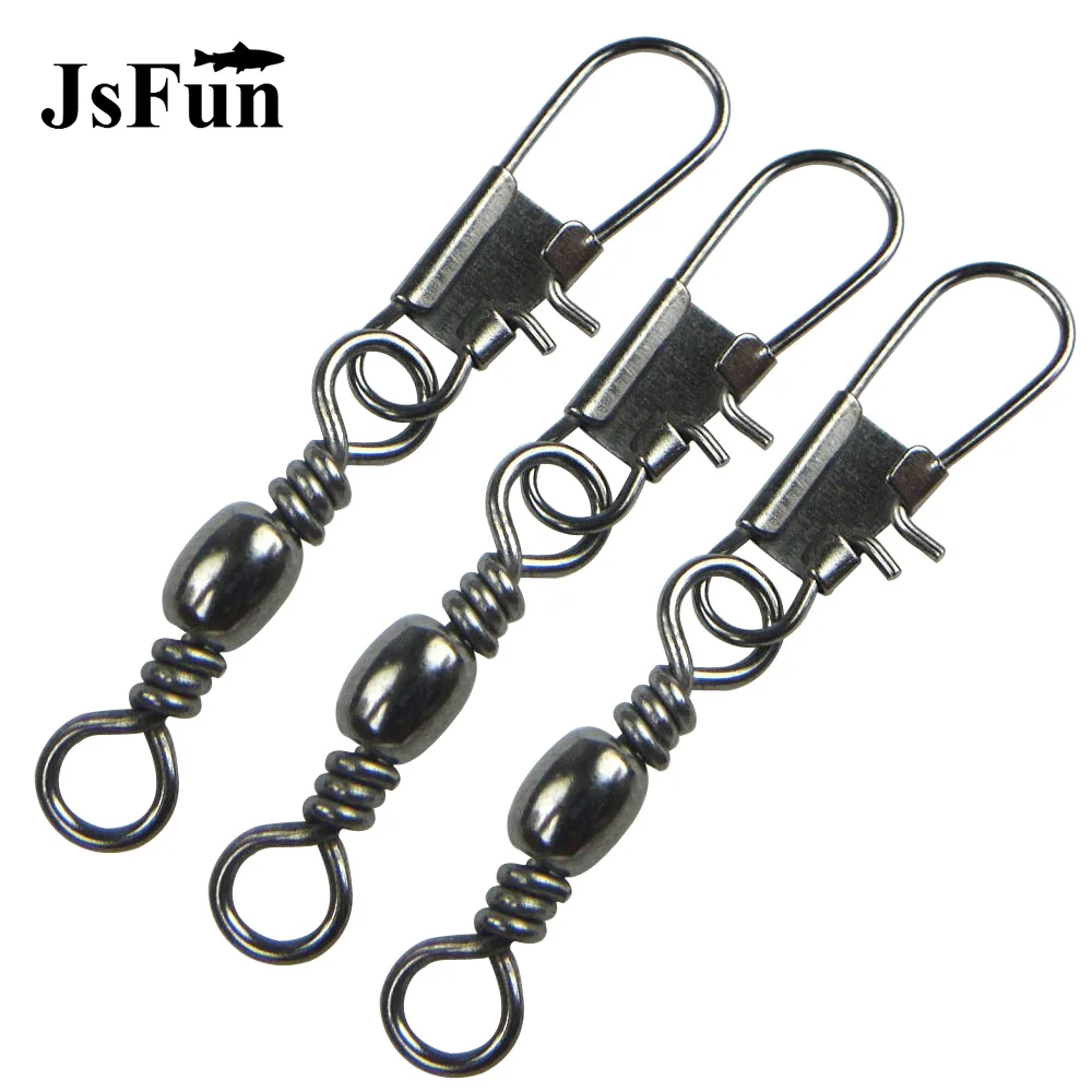 Buy 100PCS Stainless Steel Swivels Interlock Snap Fishing Connector Pin Bearing