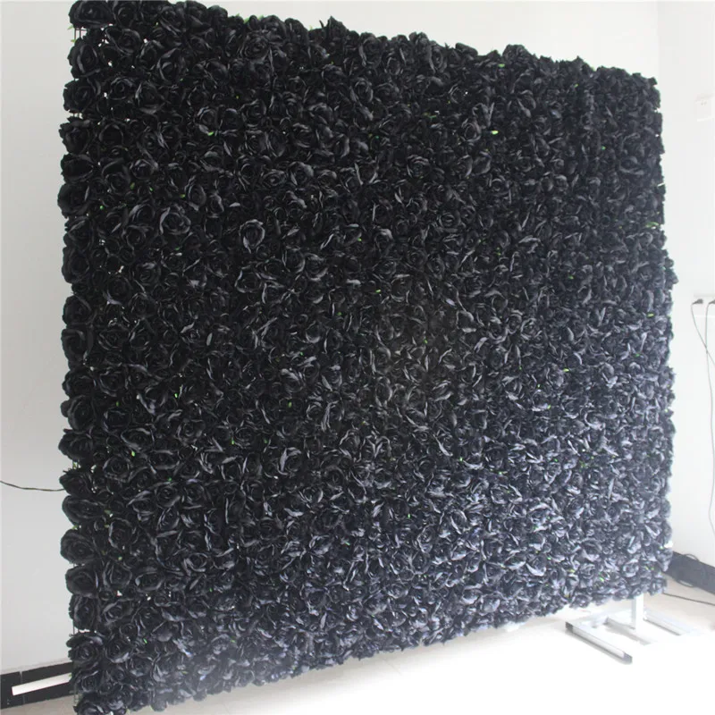 

SPR new black wedding flower wall stage backdrop decorative wholesale artificial flower table runner arch flowers