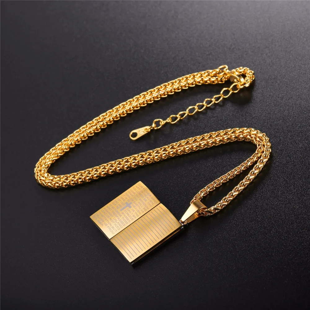 Jesus Blue Holly Bible Necklace Image 3