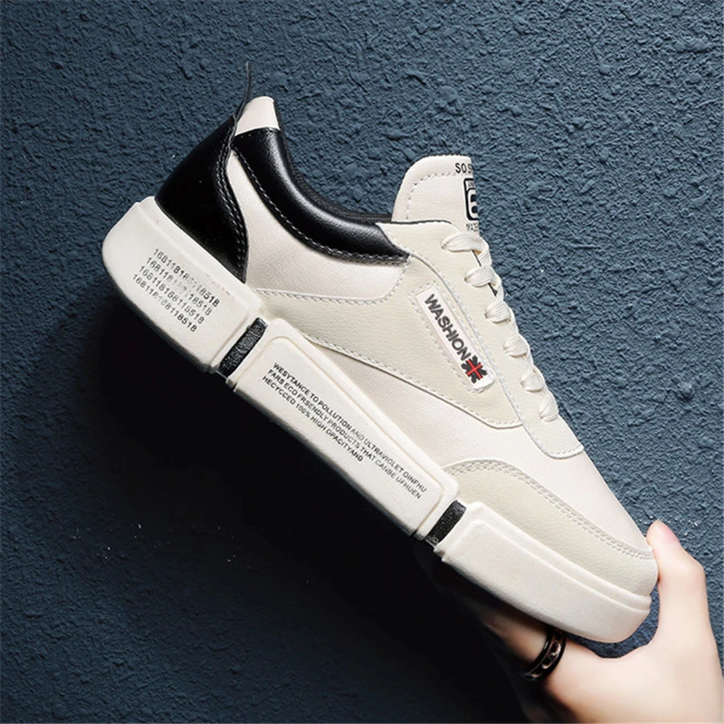 

DAOKFPO New 2018 Men Casual Shoes Leather Spring and Autumn Flat shoes Luxury Brand Sneaker for Men Drop Shipping NNG-53