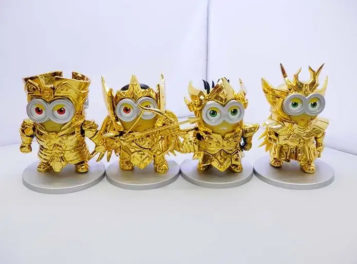 

10cm Action Figure Minions Cosplay Saint Seiya Gemini Leo Sagittarius Virgo Animation Movie Despicable Me