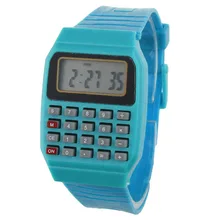 Новые детские часы силиконовые многофункциональные электронные наручные часы с датой и калькулятором детские часы Montre Enfant Relogio Reloj