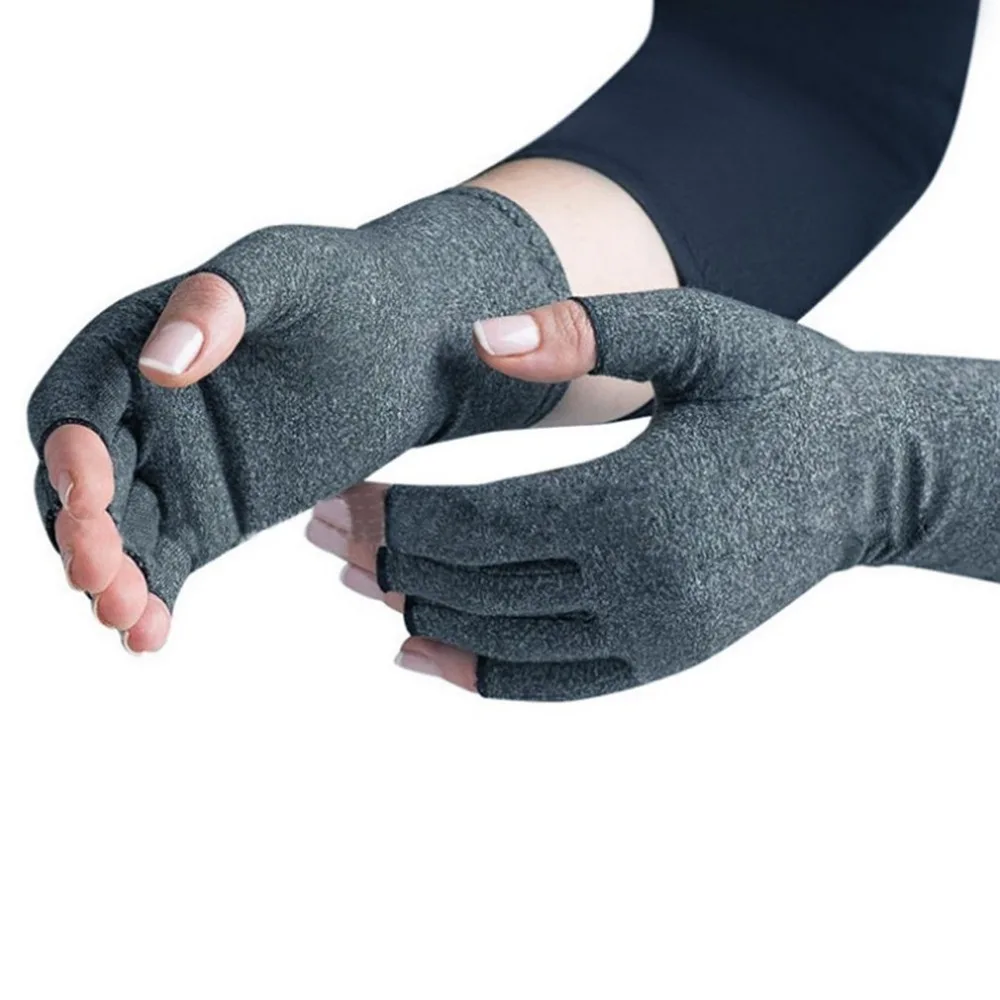 

A Pair/Set Comfortable Men Women Therapy Compression Gloves Solid Color Breathable Arthritis Joint Pain Relief Gloves