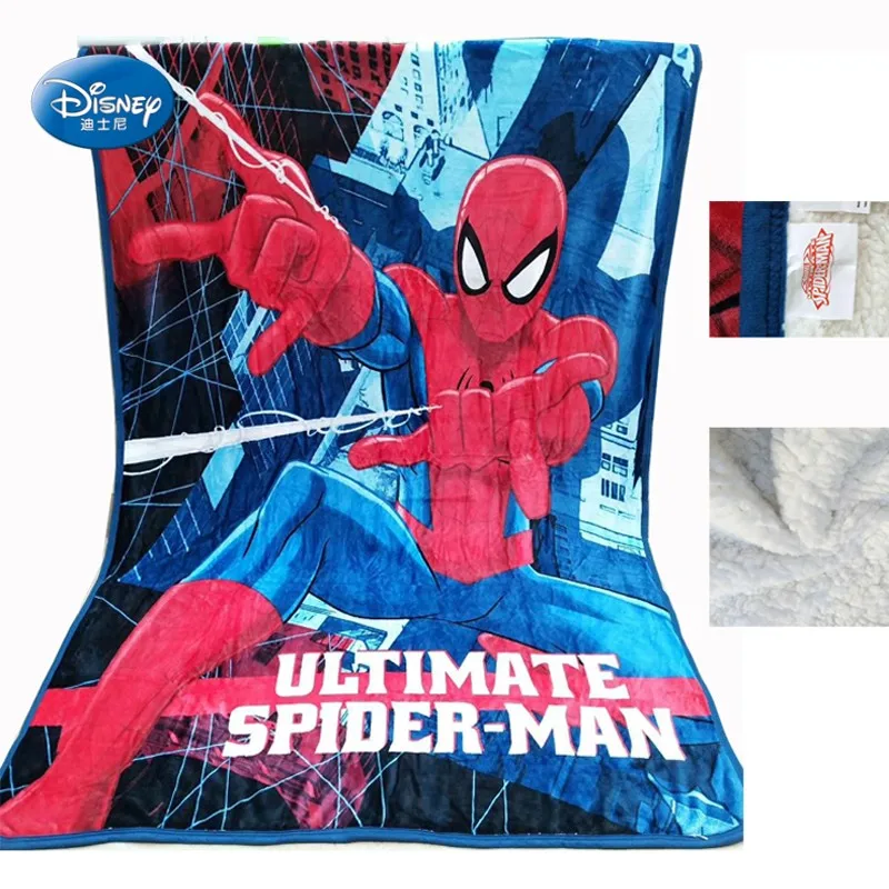 

Double Layers Sipderman Thick Plush Warm Sherpa Blanket Throw Twin for Boys Kids Winter Flatsheet Christmas Gift