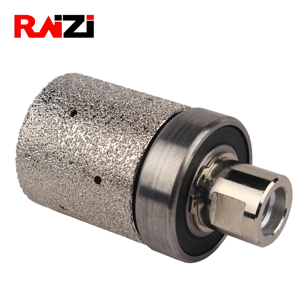 Raizi 2 Inch Vacuum Brazed Diamond Grinding Drum Wheel Coarse Medium Granite Marble Stone Angle Grinder Sink Grinding Wheel