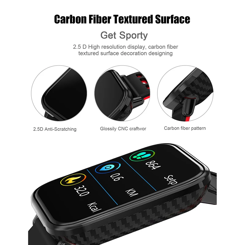 LIGE Fitness Tracker Smart Watch Heart Rate Blood Pressure Monitor Sport Smart Bracelet Pedometer Smart Band For Android IOS+Box