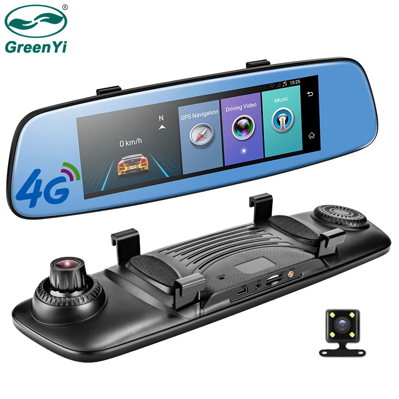 GreenYi Видеорегистраторы для автомобилей Dash Cam 8 74 &quotсенсорный экран зеркало