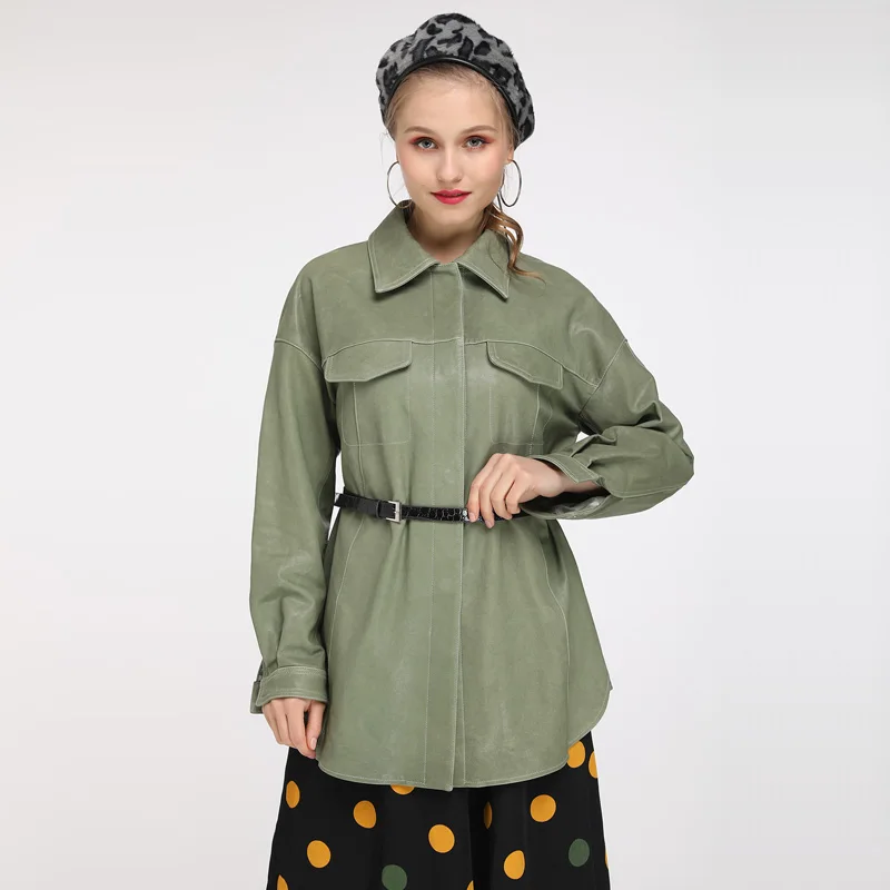 Maylofuer Fashion New Leather Jacket Real and Natural Sheepskin Coats Genuine Leather Jackets Women Fur