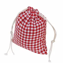 Женские ручные сумки Сетка плед печать мешок со стягивающим шнуром Сумка Для Хранения Подарочная Упаковка конфет мешок Canta