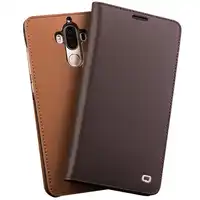 Qialinoケースhuawei社アセンドMate9手作り本革カバーhuawei社Mate9プロ高級ウルトラスリムフリップケース5.9ホルスター