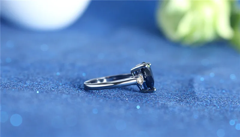 Love Black Heart Shaped Crown Ring Black Gold Filled Cubic Zirconia Rings For Women Wedding Anniversary Jewelry Anel Gifts dm103 (6)