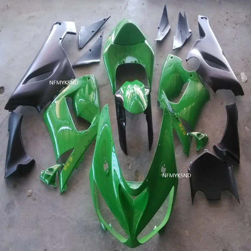 

N-Injection fairing kit For Kawasaki NINJA ZX 6R 636 05 06 black ZX-6R 05-06 Green ZX6R 2005 2006 ZX 6R 05 06 fairings mold