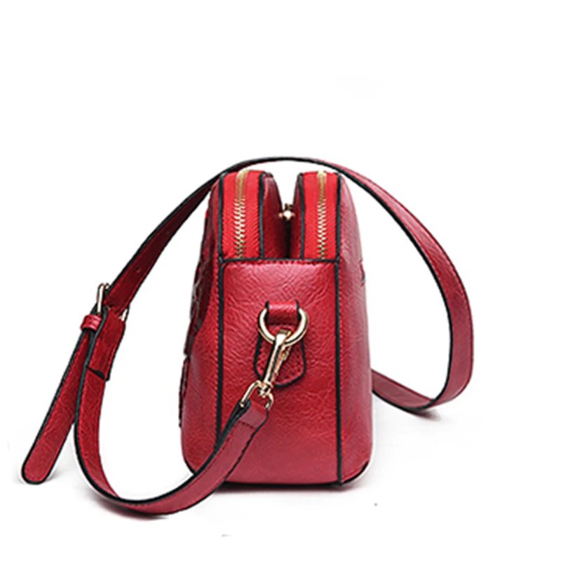 Vintage Women Printing Handbag Travel Female PU Leather Shoulder Bags Ladies INS Casual Handle Bag Large Flower Crossbody SS7304 (2)