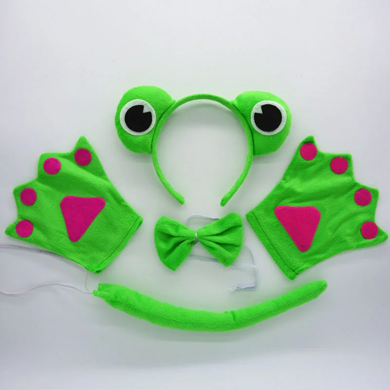 Green Frog Cosplay Animals Headband Bow Tail Paws Tutu Skirt Set Kids Children Girl Party Up Props Halloween Christmas Green Frog Cosplay Animals Headband Bow Tail Paws Tutu Skirt Set Kids Children Girl Party Up Props Halloween Christmas