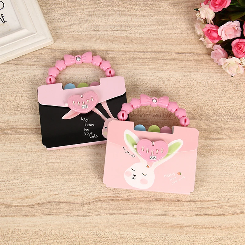 Coloffcie Creative Cute rRabbit Portable Password Diary Notebbok Children's notebook Student Prizes School Supply Random Color Coloffcie Creative Cute rRabbit Portable Password Diary Notebbok Children's notebook Student Prizes School Supply Random Color
