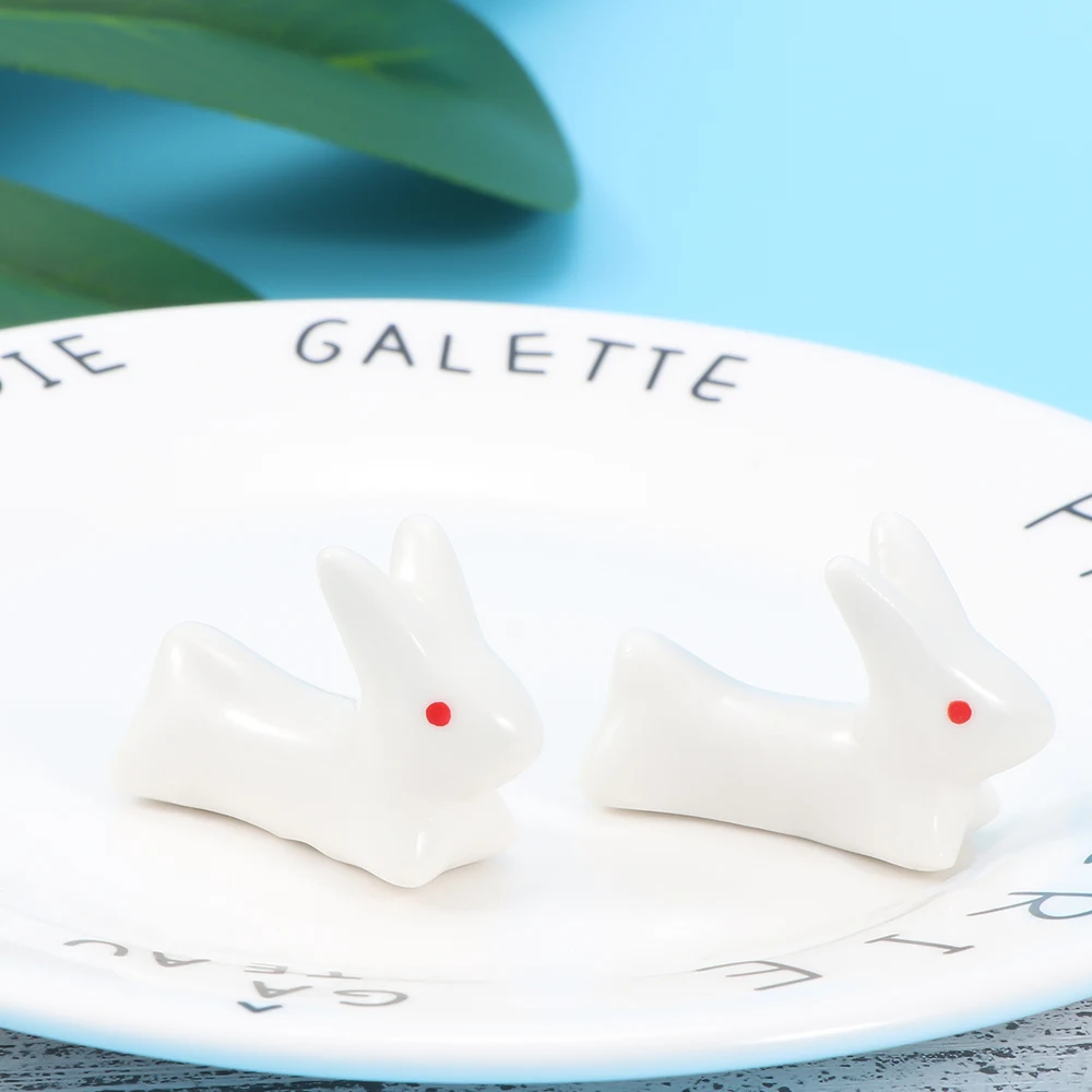 2 шт милый кролик керамические палочки для еды подставка Ложка Вилка держатель Подставка для палочек для еды посуда