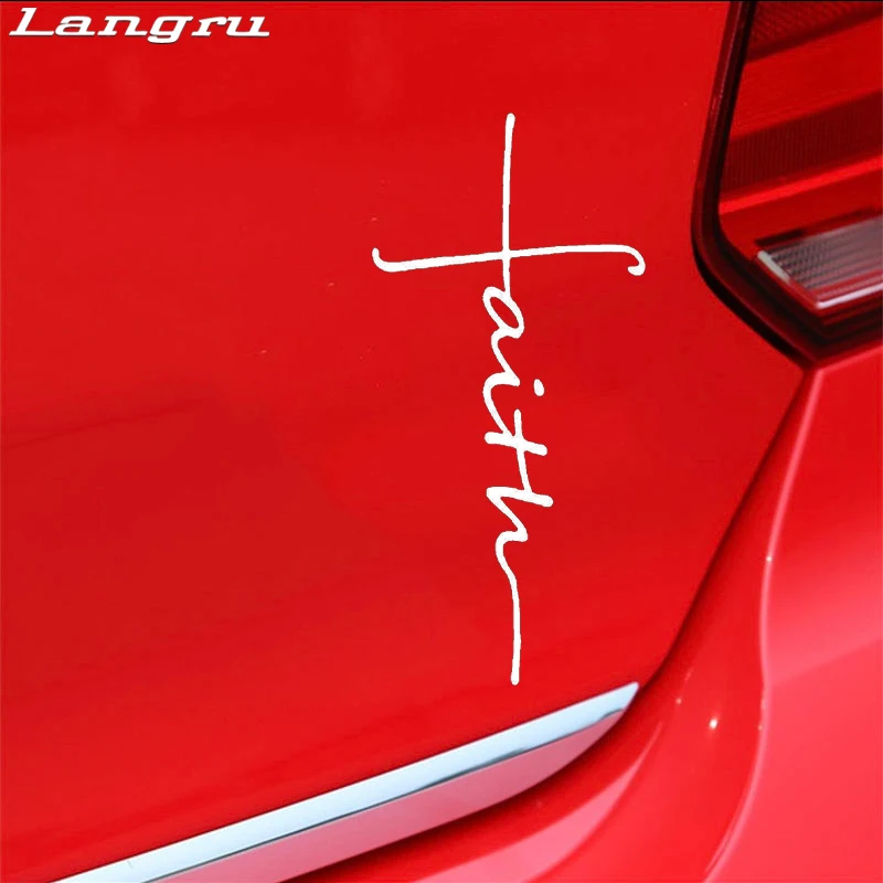 Langru Faith Cross наклейка на автомобили лодки мотоциклетный шлем задний бампер окно