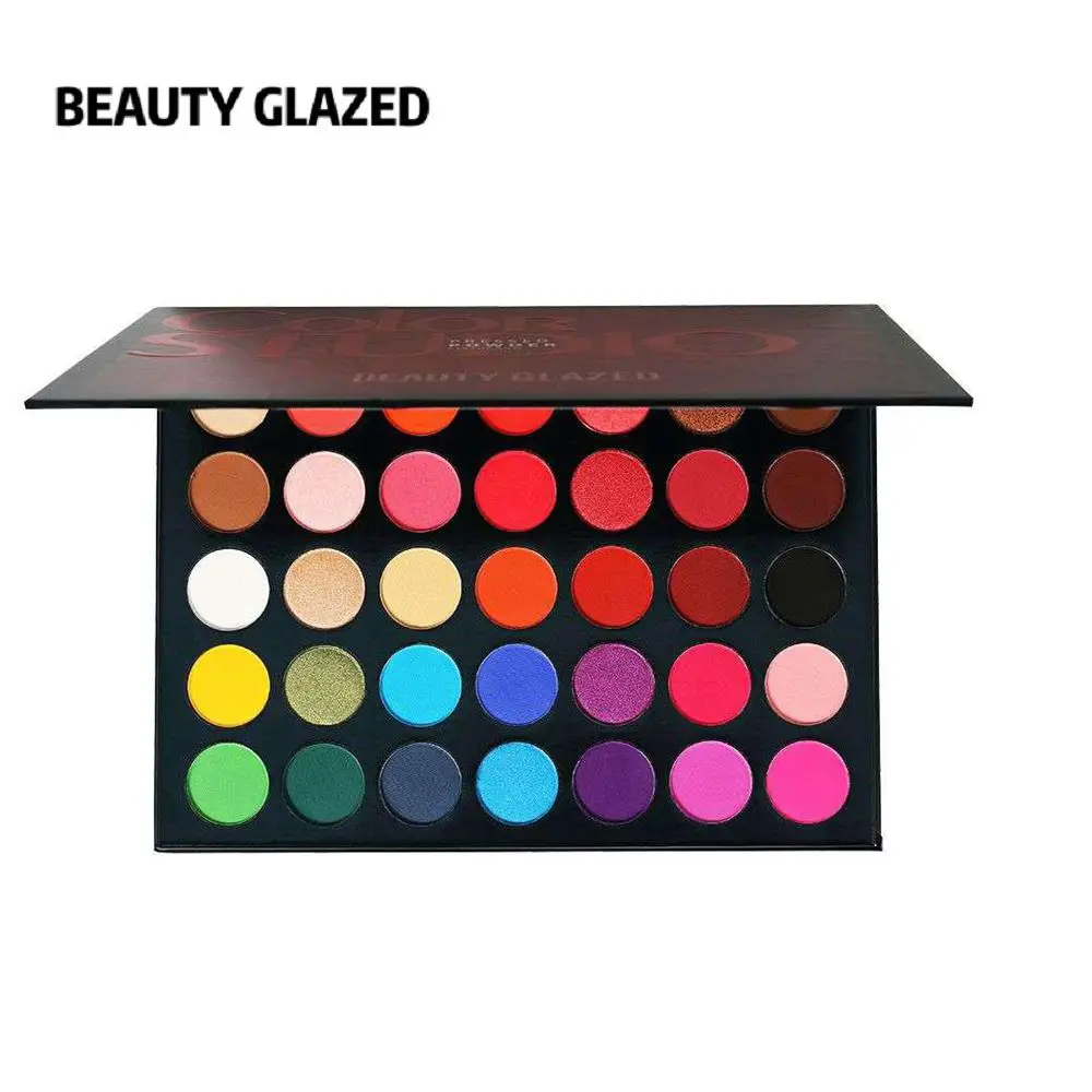 

Beauty Glazed Studio Glitter Eyeshadow Makeup Pigments Matte Eyeshadow Palette Nude Make up Brush Eye shadow Palette Cosmetics