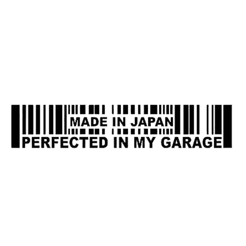 

25CM*5CM Bar Code Made In Japan Perfected in My Vinyl Garage Fashion Window Stickers C5-0764