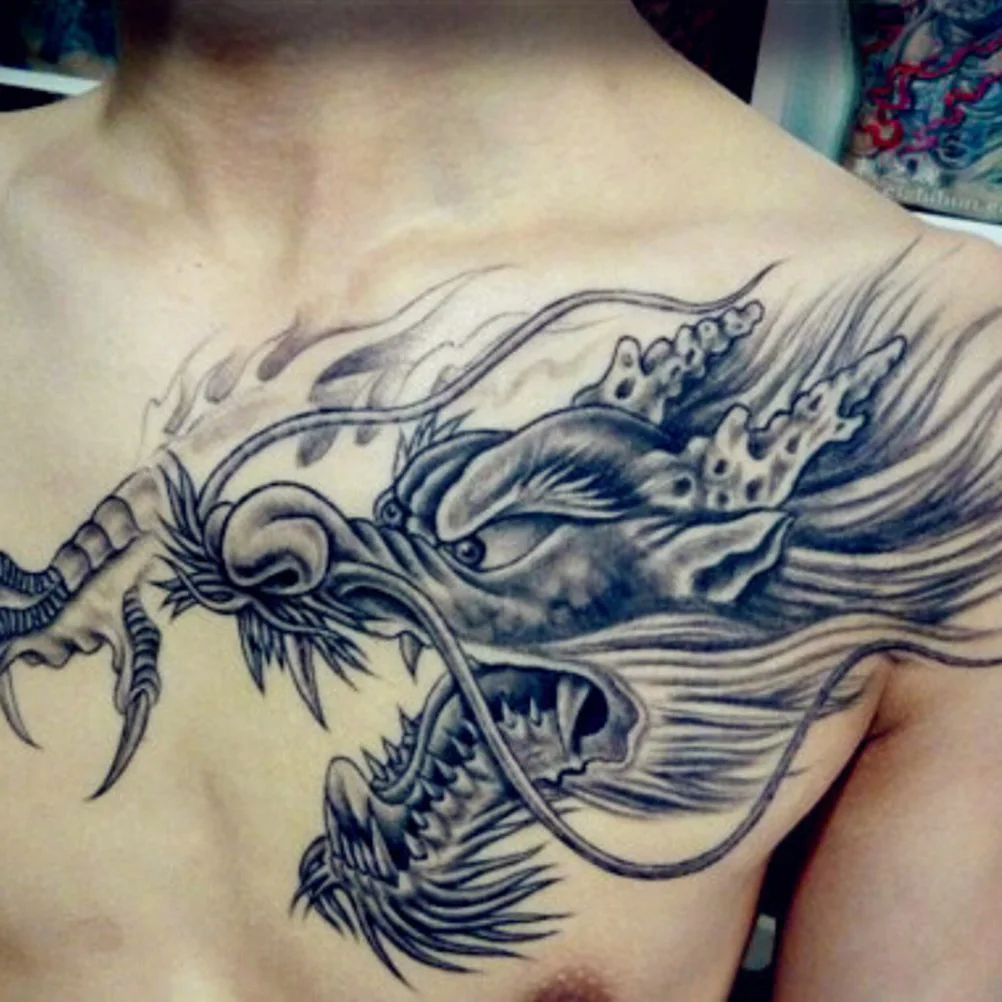 2016 New Best Promotion 22X16cm Dragon Waterproof Removable Arm Leg Body Tattoo Art Sticker For Men Women Temporary | Красота и