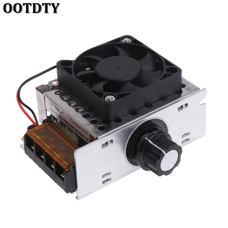 

AC Electric Regulator Motor Speed Controller 220V 4000W SCR Temperature Voltage Regulator With Fan Big Power Brightness Dimmer