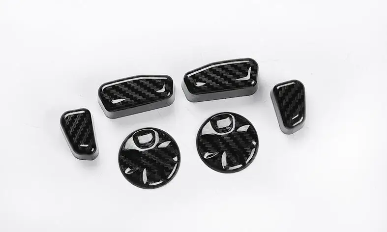 car seat button trim for Alfa Romeo Giulia 2017 carbon fiber accessories  (13)