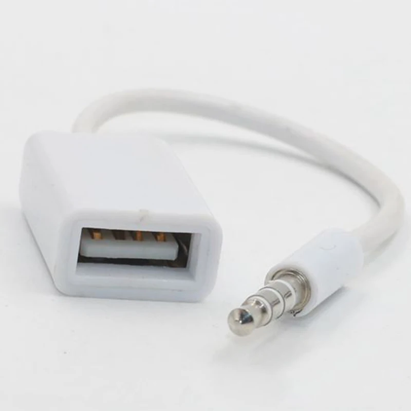 ANBES 3 5 мм Мужской AUX аудиоразъем к USB 2 0 Женский конвертер Кабель адаптер Шнур для