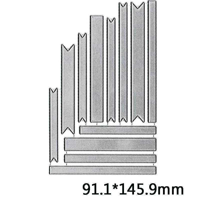 Различные размеры полоски прямоугольные металлические режущие штампы Набор для DIY скрапбукинга тиснение бумажные карты штампы вырезы фотоальбом