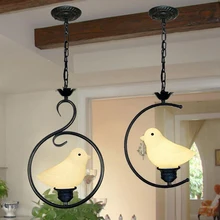 modern contracted bird pendant lights creative personality art hanging lamp cafe dining room bar restaurant Kitchen