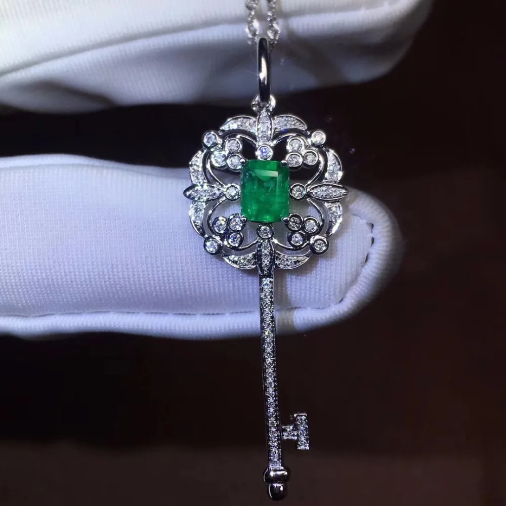 Изящные украшения настоящая Подвеска из 18 каратного золота AU750 G18K Key натуральный