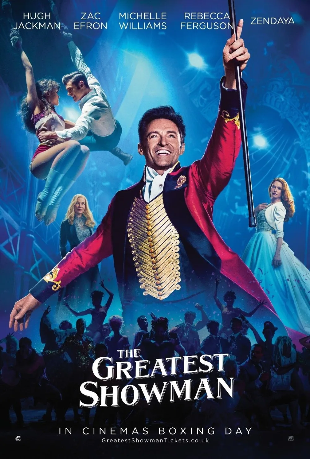 

The Greatest Showman Movie Hugh Jackman, Zendaya, Zac Efron SILK POSTER Wall painting 24x36inch