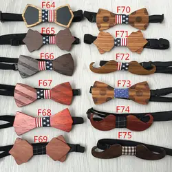 Регулируемый древесины галстук-бабочка женские и мужские галстуки дизайнеры моды персонализированные подарки 12 шт./лот