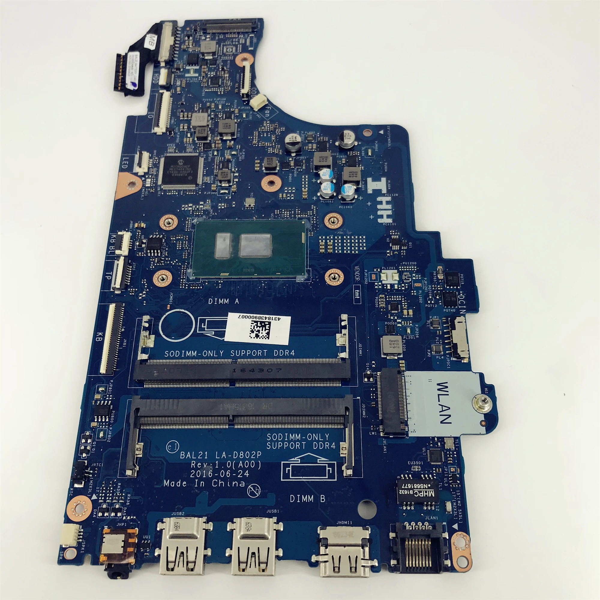 

Laptop Motherboard DG5G3 CN-00DG5G3 DG5G3 BAL21 LA-D802P FOR DELL Inspiron 15 5567 5767 Mainboard i5-7200U SR2ZU Fully Tested