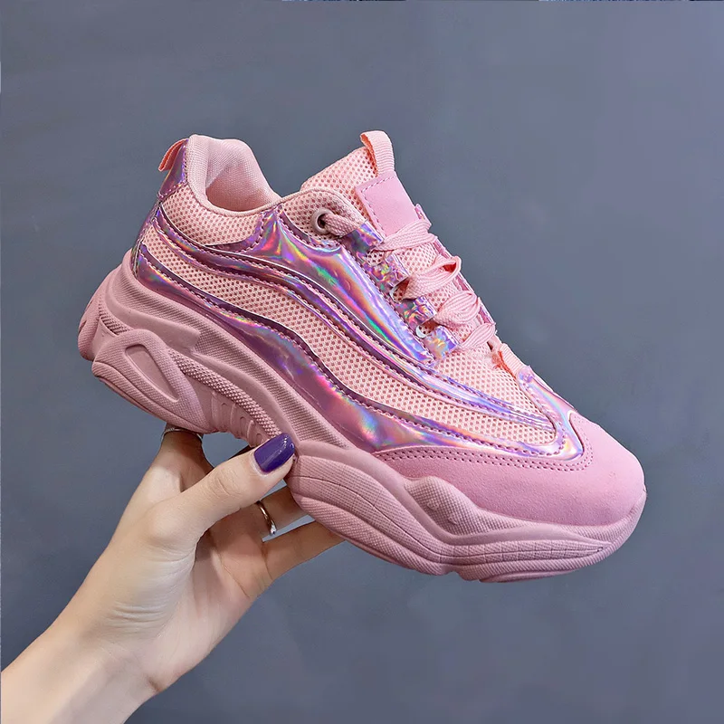 

Women Platform Sneakers Casual Shoes Woman Mesh Breathable Flats Ladies Creepers Platform Wedges Zapatos Mujer Chaussures Femme
