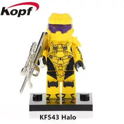 KF543 Одиночная продажа сборка с настоящим металлическим оружием серии Halo Spartan Solider воин строительный конструктор для детей Подарочные