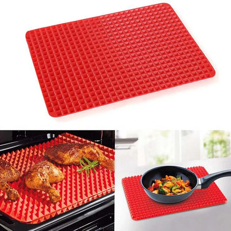 

Silicone BBQ Mat Multifunctional Baking tray Non-stick Microwave oven mat Fat Reducing Healthy Cooking for Grilling Turkey Tools