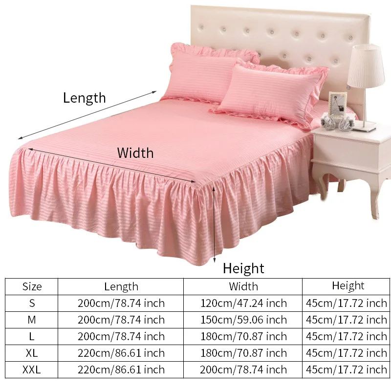 New Arrival Bedspread Bed Skirt Home Hotel Bed Skirt Bed Cover Bedding Bed Skirt Solid Sheet Cover Home Textile