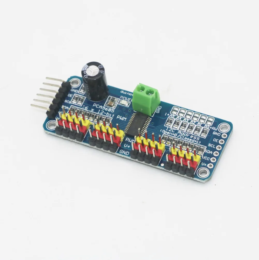 16 канальный 12 битный Модуль интерфейса PWM/Servo Driver I2C для Raspberry Pi защитный модуль