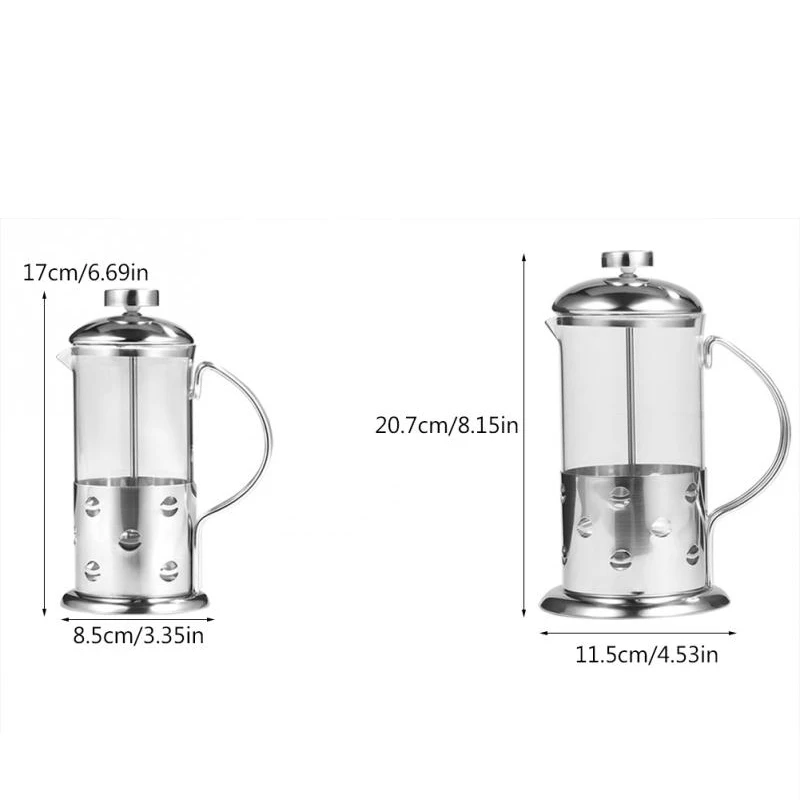 Нержавеющая сталь стекло французский пресс кофе чашка чай чайник кофейник фильтр кухонный инструмент