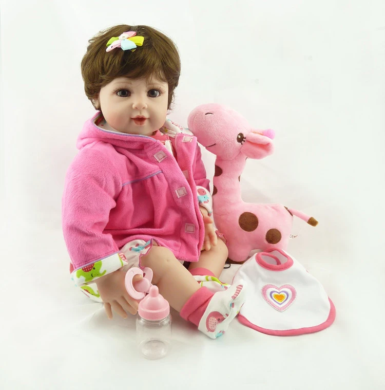 50cm Silicone Vinyl Reborn Baby Doll Toys Girl Brinquedos Lifelike Fashion Princess Toddler Doll Best Birthday Gifts For Kids