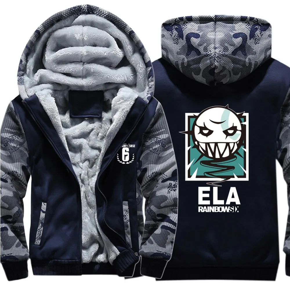 

Rainbow Six Siege ELA Cosplay Hoodie Jacket Coat Adult Men Women Warm Hooded Winter Sweatshirts