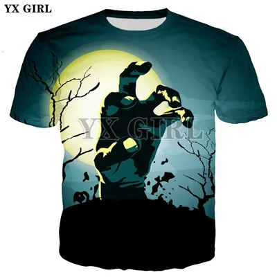 

YX GIRL 3D Print Horrible Hand T shirt For Women Men Hoodies/Sweatshirt/Tops Tees Short Sleeve Casual Tshirt Dropshipping