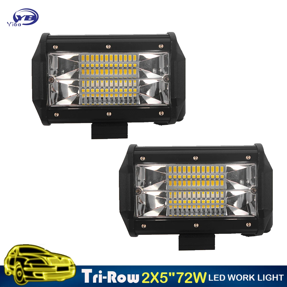 

2PCS LED Bar 5.5inch LED Light Bar wide beam Work Light Combo Beam for Driving Offroad Boat Car Tractor Truck 4x4 SUV 12V 24V