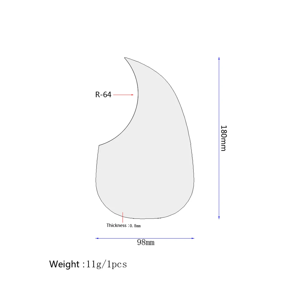1pc Folk Acoustic Guitar Pickguard Anti-scratch Plate Self-adhesive Pick Guard Sticker Gifts Guitar Pretty Decoration